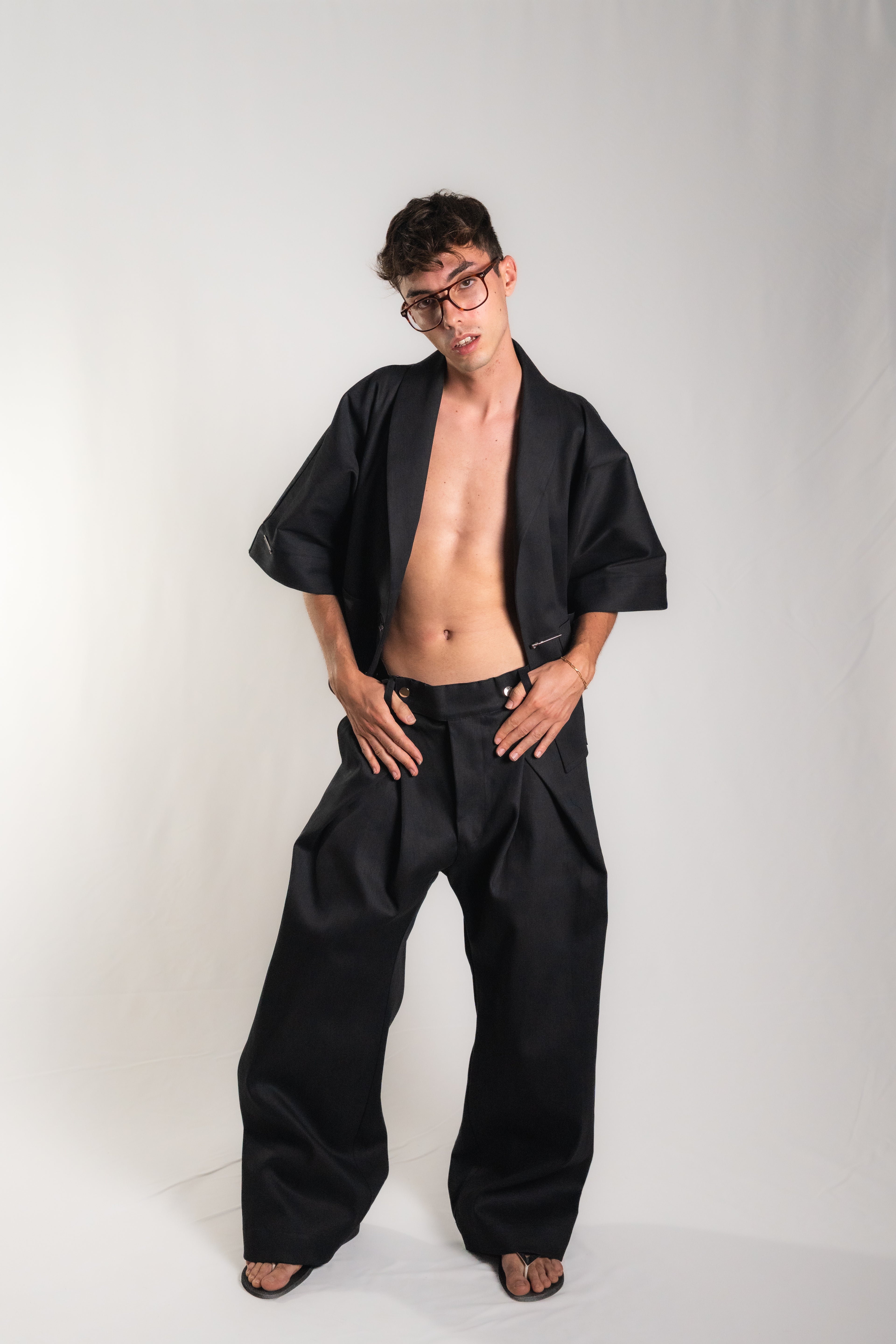 LONG PANTS WIDE LEG - BLACK