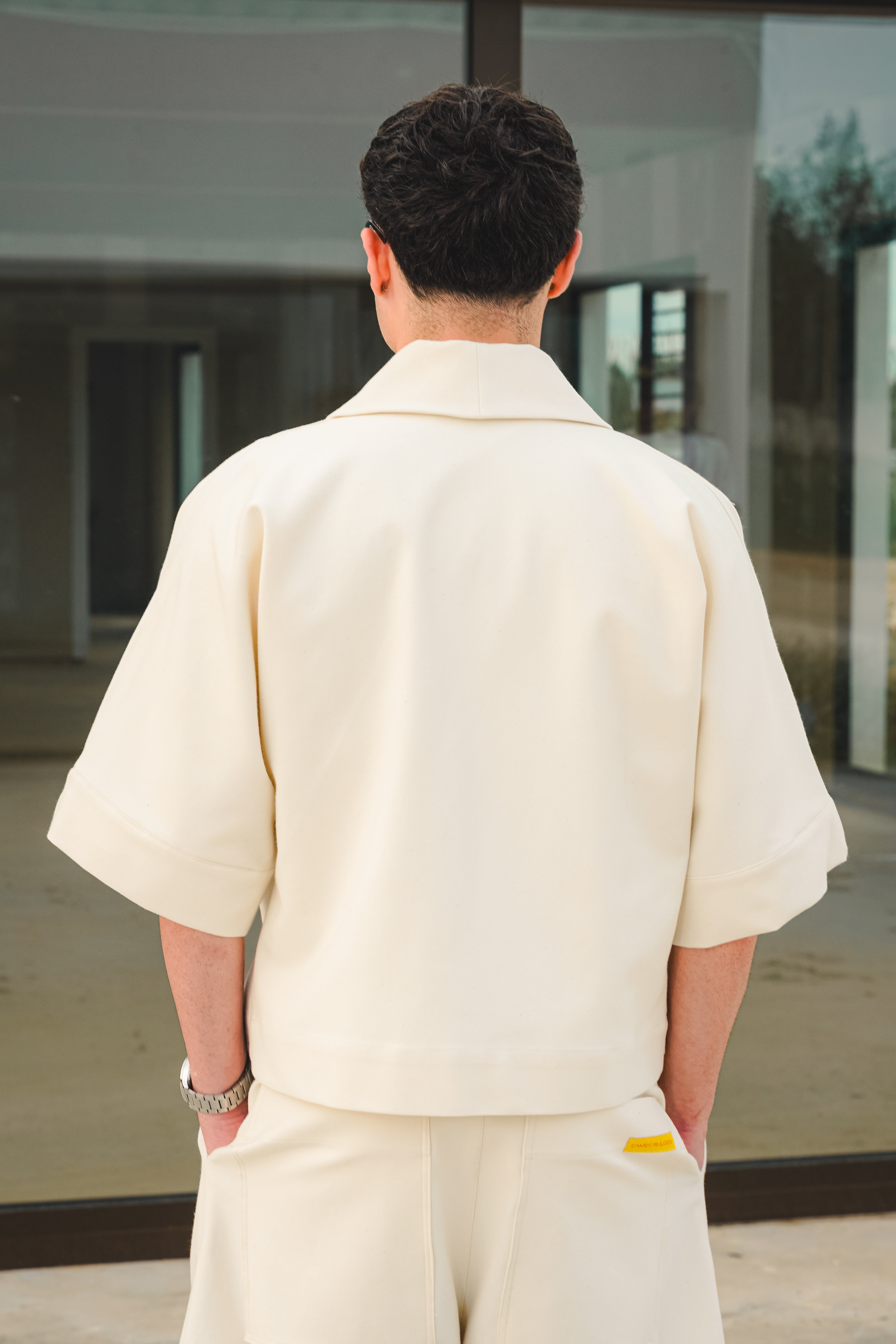 BOXY KIMONO JACKET - ECRU