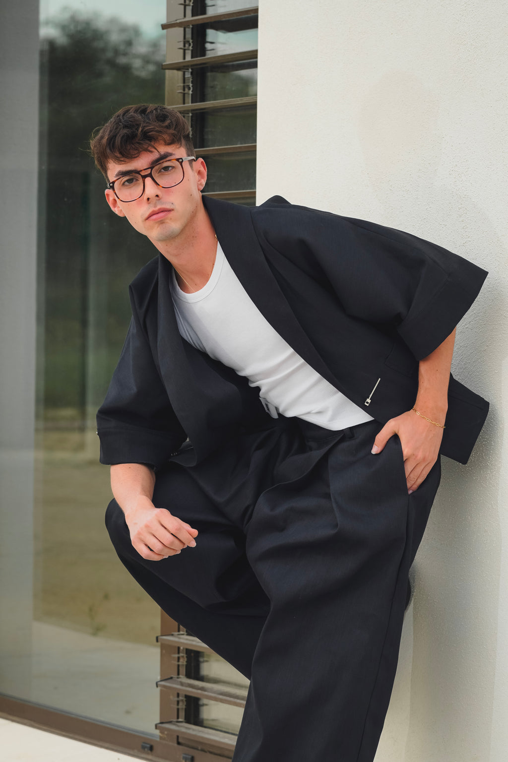 LONG PANTS WIDE LEG - BLACK