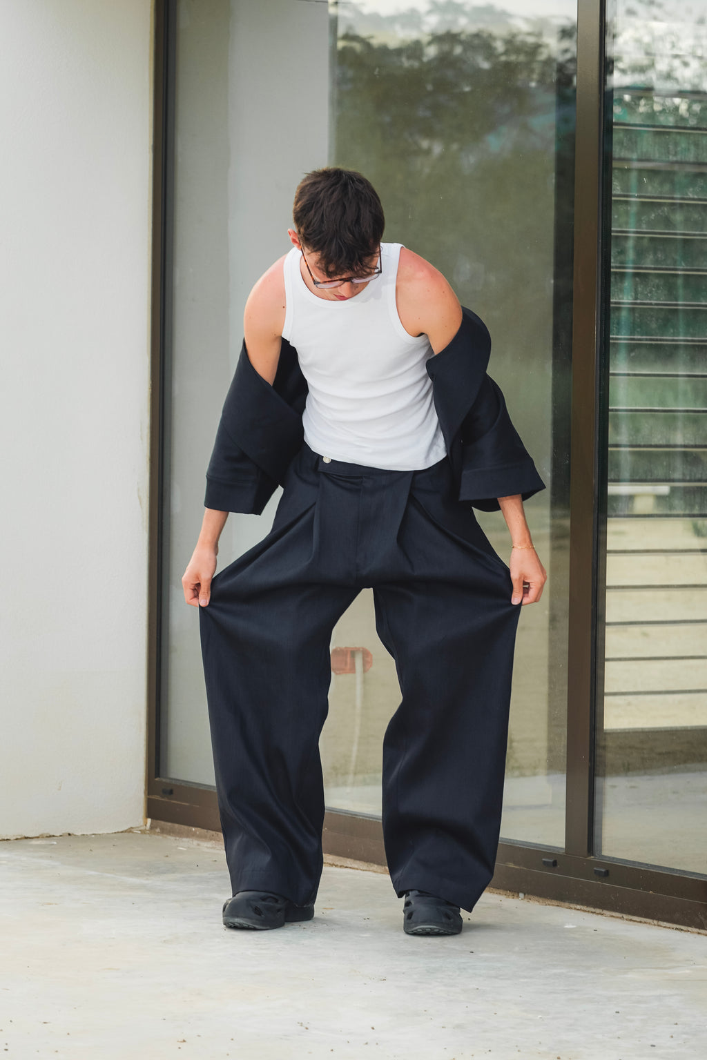 LONG PANTS WIDE LEG - BLACK