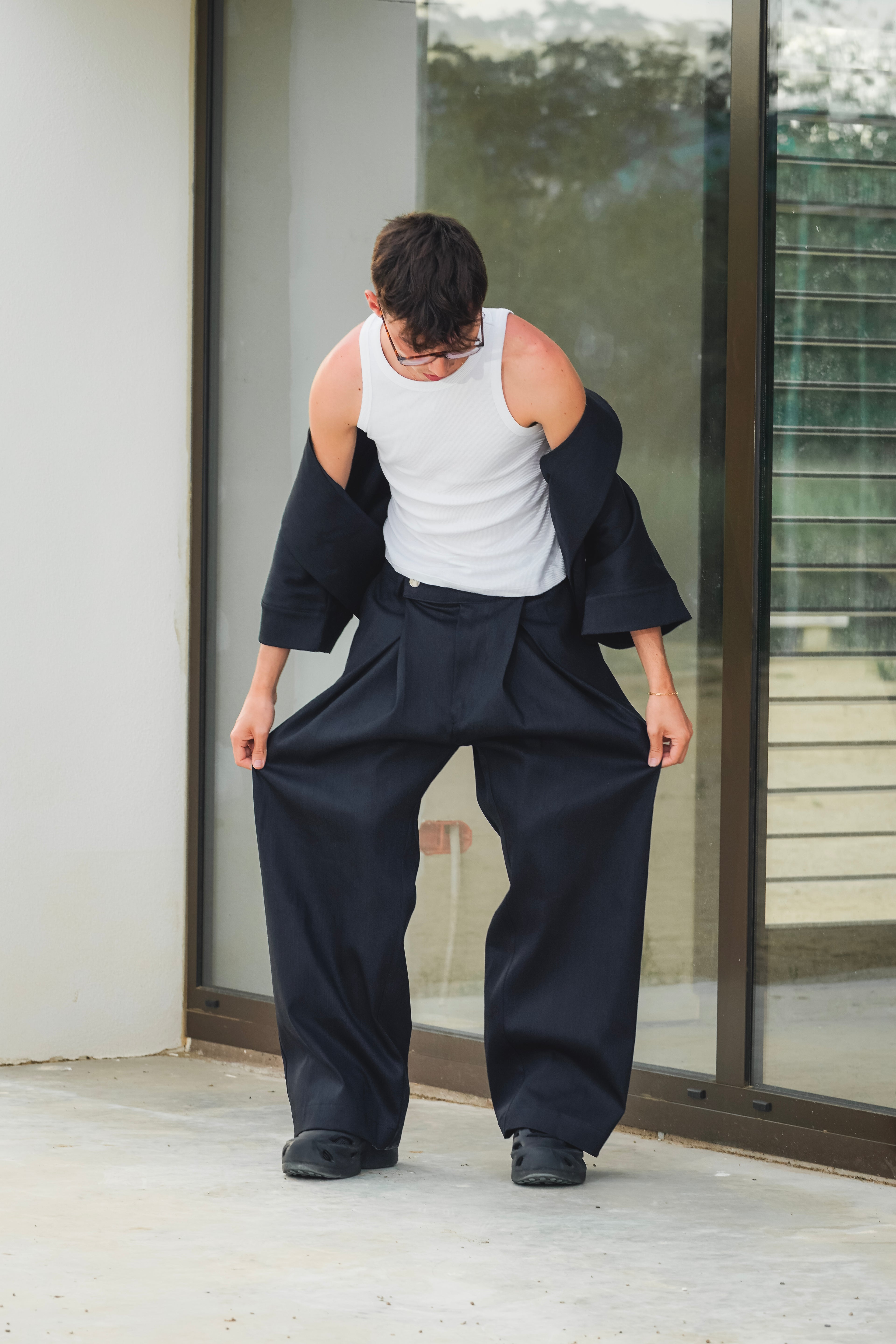 LONG PANTS WIDE LEG - BLACK